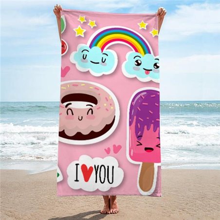 Ręcznik plażowy prostokątny mały 150x70 Sweet REC45WZ4