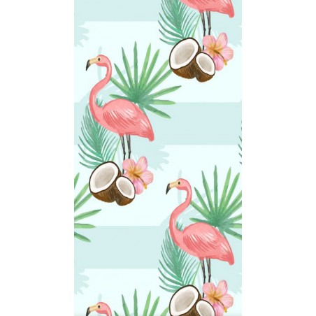 Ręcznik plażowy prostokątny mały 150x70 Flamingi i Kokos REC45WZ5