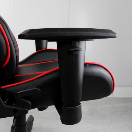 Fotel gamingowy Raptor - X obrotowy biurowy czarny z czerwonymi paskami KO10X