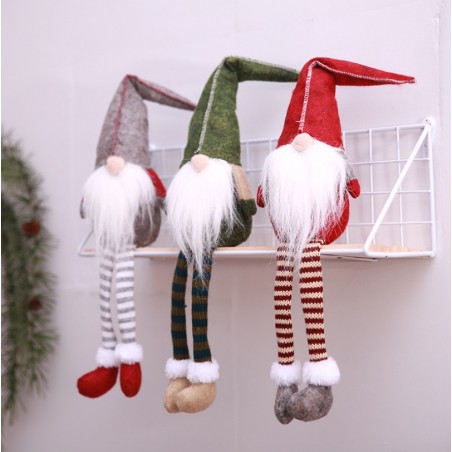 Mikołaj skrzat krasnal świąteczny Boże Narodzenie 45 cm z pluszu KSN13ZIE
