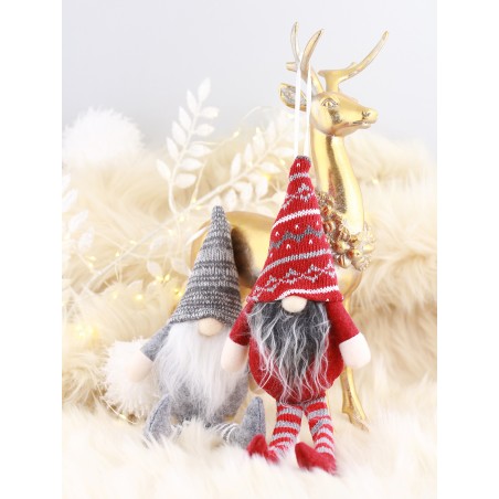 Mikołaj skrzat krasnal świąteczny z pluszu Boże Narodzenie 18 cm KSN12BR