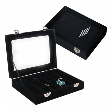 Szkatułka na biżuterię kuferek organizer pudełko PD133CZ