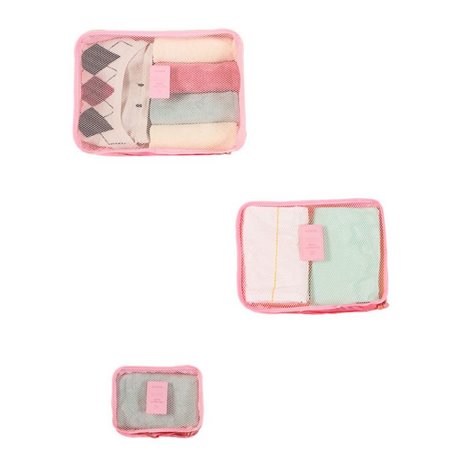 SET OF 6 PACKETS OF ORGANIZERS FOR A SUITCASE - BORDO KS20BOR