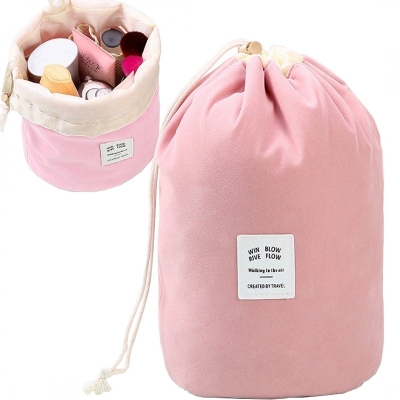 Organizer for cosmetics, travel toiletry bag, pink bag - KS2PR