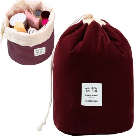 Organizer for cosmetics, travel toiletry bag, burgundy bag - KS2BOR