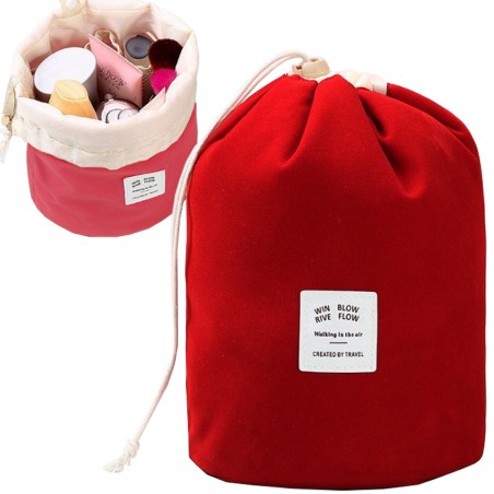 Organizer for cosmetics, travel toiletry bag, red bag - KS2CZE