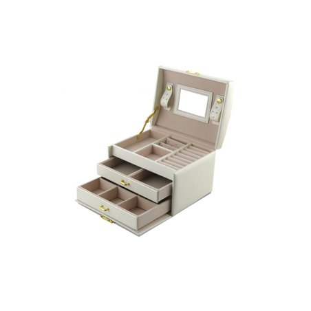 CASE FOR WATCHES AND JEWELERY ELEGANT CREAM PD49K