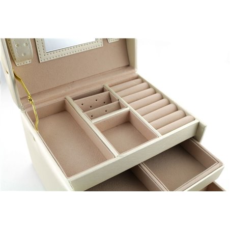 CASE FOR WATCHES AND JEWELERY ELEGANT CREAM PD49K