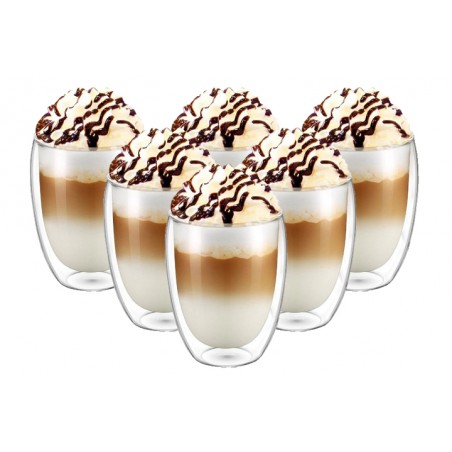 Szklanki termiczne 350 ml do Kawy Latte zestaw 6SZT SZK01KOMPLET