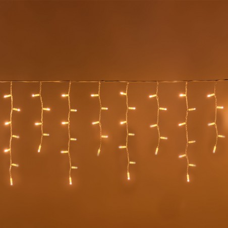 Światełka sople kurtyna girlanda 300 LED dekoracja CIEPŁY BIAŁY WSC-6634CB