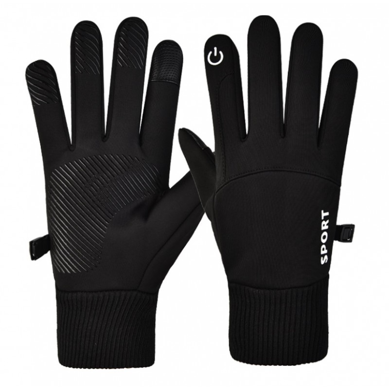 Męskie zimowe rękawiczki do smartfona REK136WZ1L rozmiar L