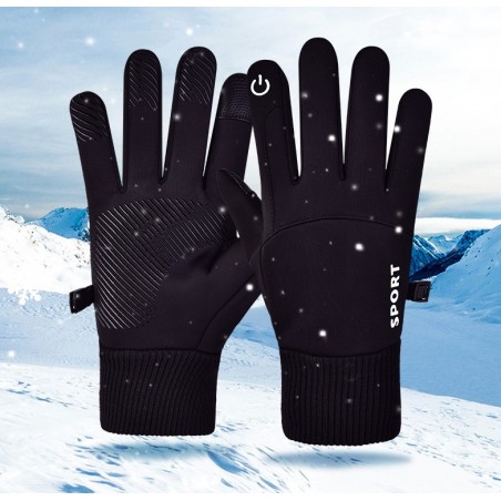 Męskie zimowe rękawiczki do smartfona REK136WZ1L rozmiar L