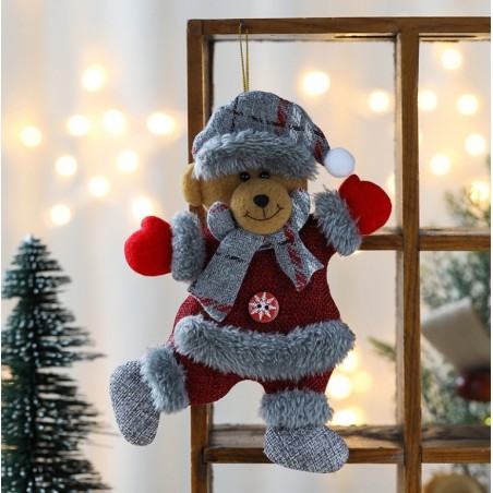 Teddy bear for the Christmas tree hanging 17 cm KSN55