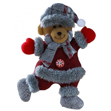 Teddy bear for the Christmas tree hanging 17 cm KSN55