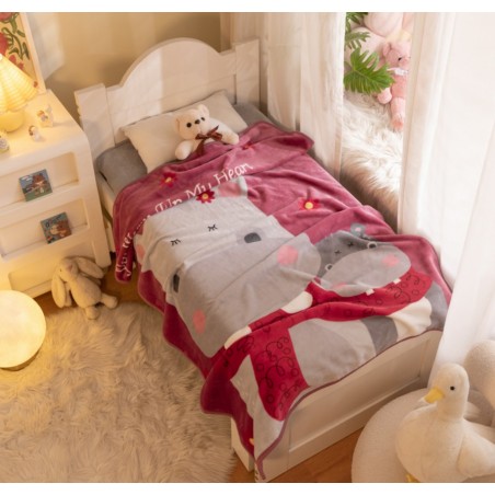 Soft children's blanket with a print 100x140 cm KOC04