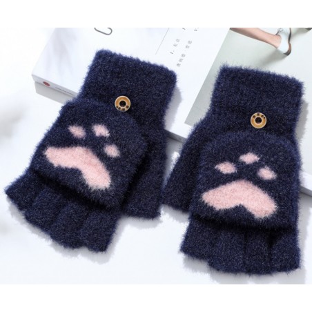 Damskie rękawiczki bez palców CAT CUTE REK140GRAN