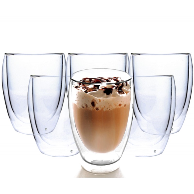 Szklanki termiczne 350 ml do Kawy Latte zestaw 6SZT SZK01KOMPLET2
