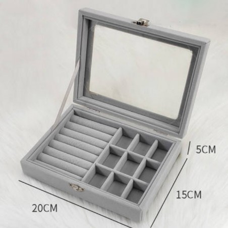 Szkatułka na biżuterię kuferek organizer pudełko PD132SZ
