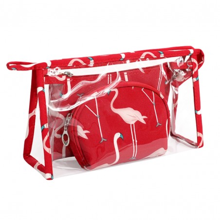 copy of SET OF 3 COSMETIC BAGS - RED KS65WZ4