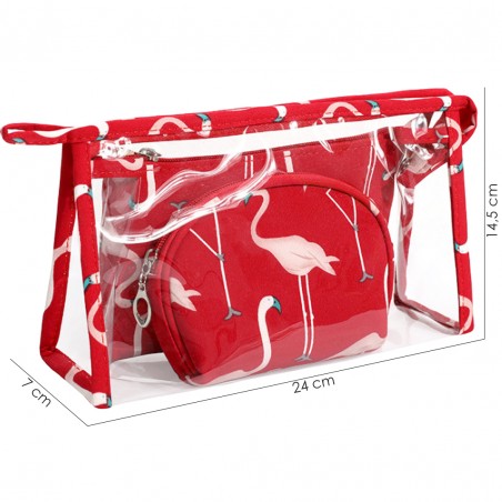 copy of SET OF 3 COSMETIC BAGS - RED KS65WZ4