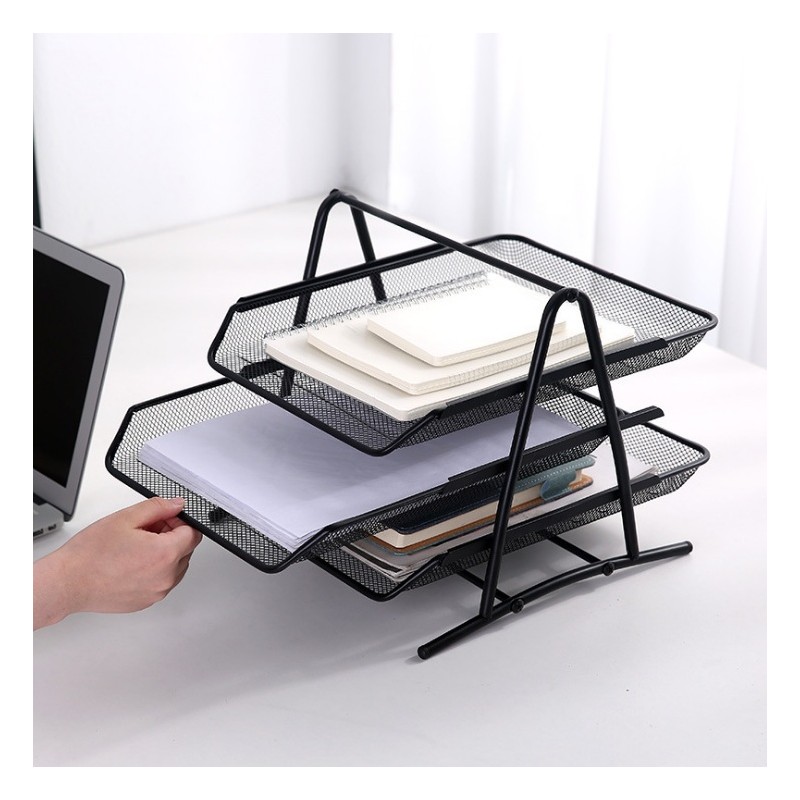 Desk organizer, toolbox, office essentials for documents black OR34CZ
