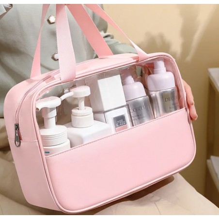 Folding portable cosmetic case size L case powder pink KS88