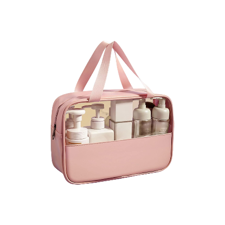 Folding portable cosmetic case size L case powder pink KS88