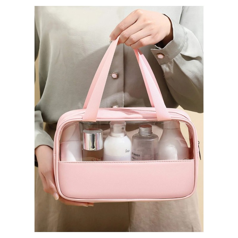 Folding portable cosmetic case size M case powder pink KS89
