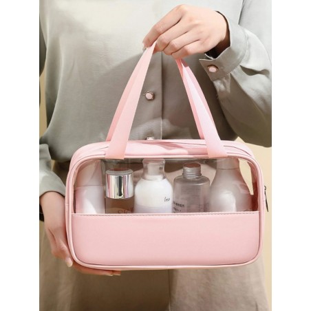 Folding portable cosmetic case size M case powder pink KS89