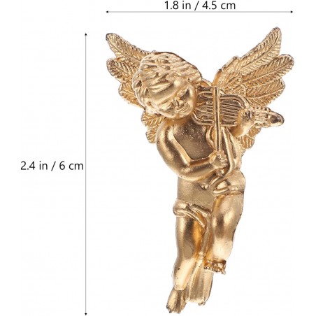 Zestaw wiszących aniołków na choinkę 6 sztuk złote BOŻE NARODZENIE 6cm długie WOZ20