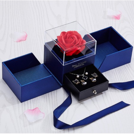 Pudełeczko Walentynkowe na biżuterię Wieczna Róża PDOZ17GRAN