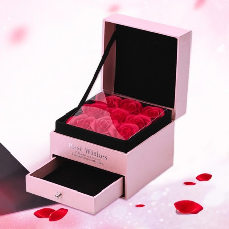 Pudełeczko Walentynkowe na biżuterię Wieczna Róża PDOZ16R