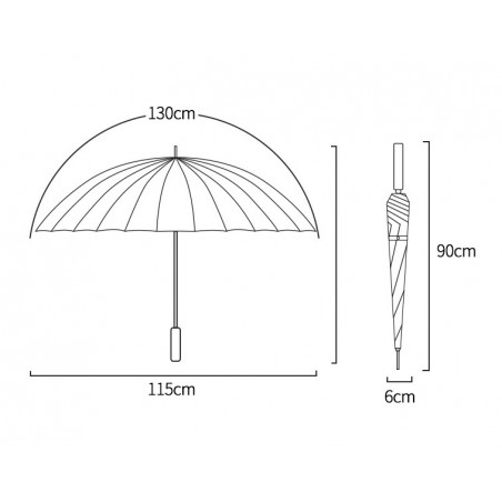 Elegancki Parasol umbrella AUTOMAT 24K  PAR11CZ