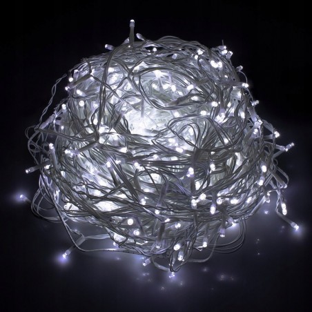 Światełka Sople 300 LED dekoracja Zimny Biały, Flash Biały LAMP06B