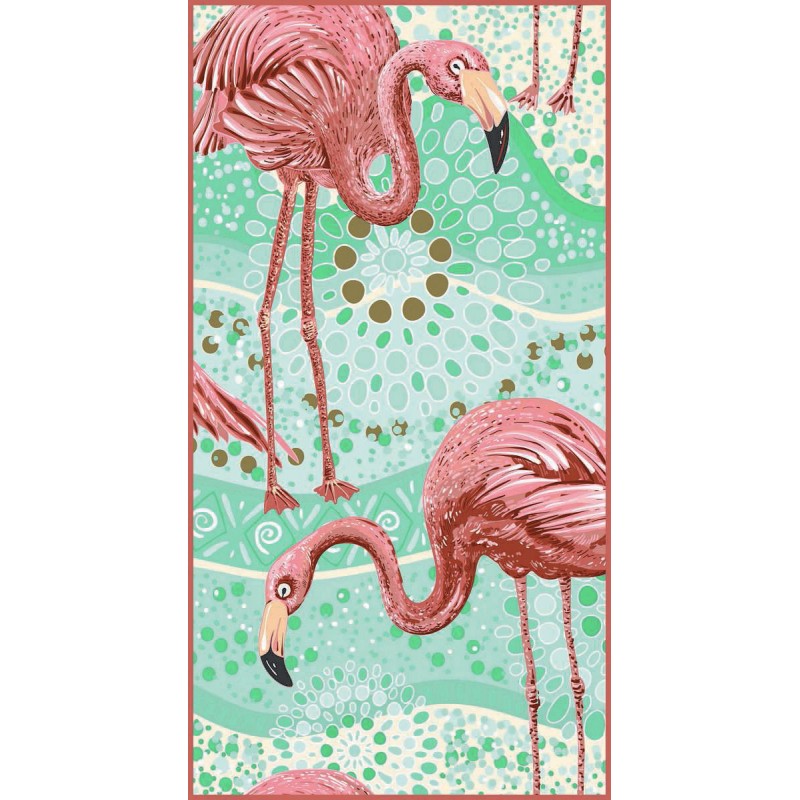 Ręcznik plażowy prostokątny mały 150x70 Flamingi REC45WZ10