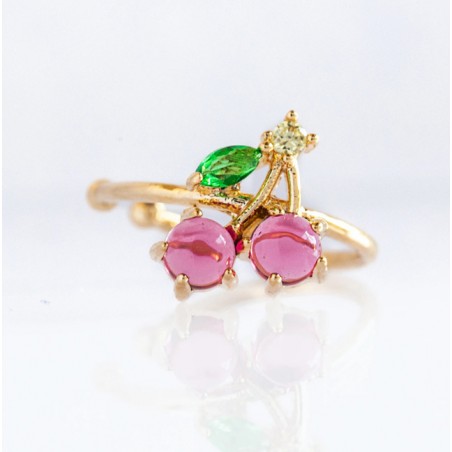 Earring made of 14k gold-plated stainless steel with a crystal, fruity earring, 1 pc. K1546WZ5