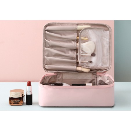 Folding cosmetic case elegant case powder pink KS87