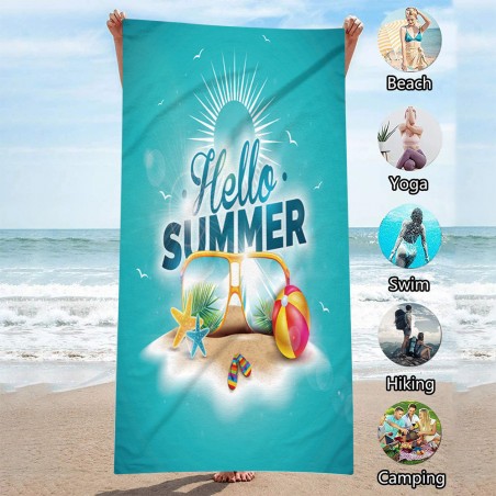 Ręcznik plażowy prostokątny HELLO SUMMER 150x70 REC54WZ5
