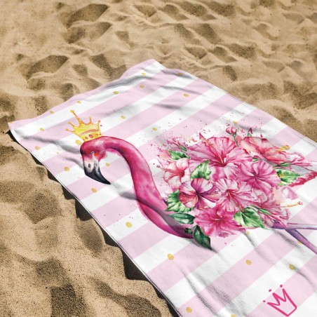 Ręcznik plażowy prostokątny FLAMIG Z KORONĄ 150x70 REC54WZ12