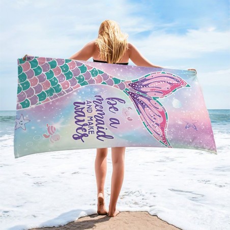 Ręcznik plażowy prostokątny BE A MEMAID 150x70 REC54WZ11