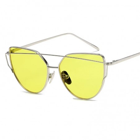 Okulary przeciwsłoneczne GLAM ROCK FASHION Żółte Transparentne OK21WZ17