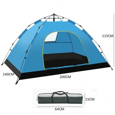 Namiot kempingowy składany 2-3 osobowy 200x140x115cm BAL12NIE