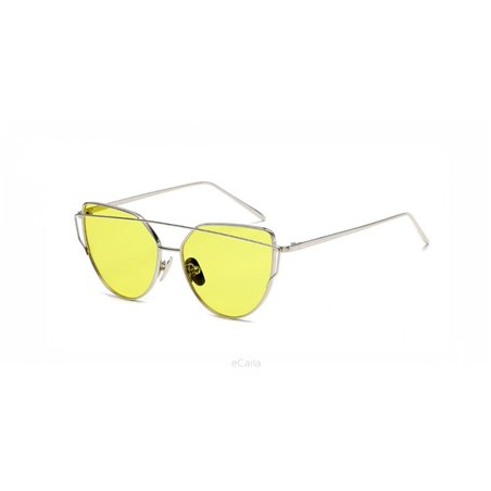 Okulary przeciwsłoneczne GLAM ROCK FASHION Żółte Transparentne OK21WZ17